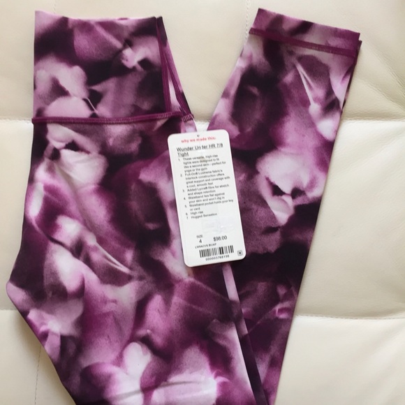 NWT BUAP LULULEMON WUNDER UNDER HR 7/8 TIGHT - 4 - Picture 3 of 7